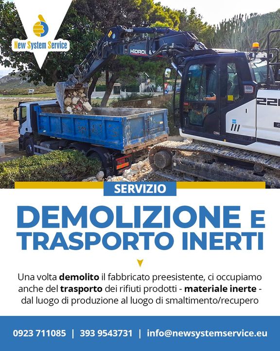 New System Service Srl offre servizi di #demolizione e #trasporto #inerte.