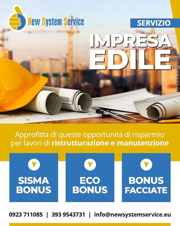 New System Service Srl offre servizi di #impresa #edile per lavori agevolati dai maggiori bonus statali.