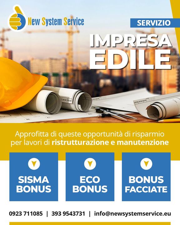 New System Service Srl offre servizi di #impresa #edile per lavori agevolati dai maggiori bonus statali.