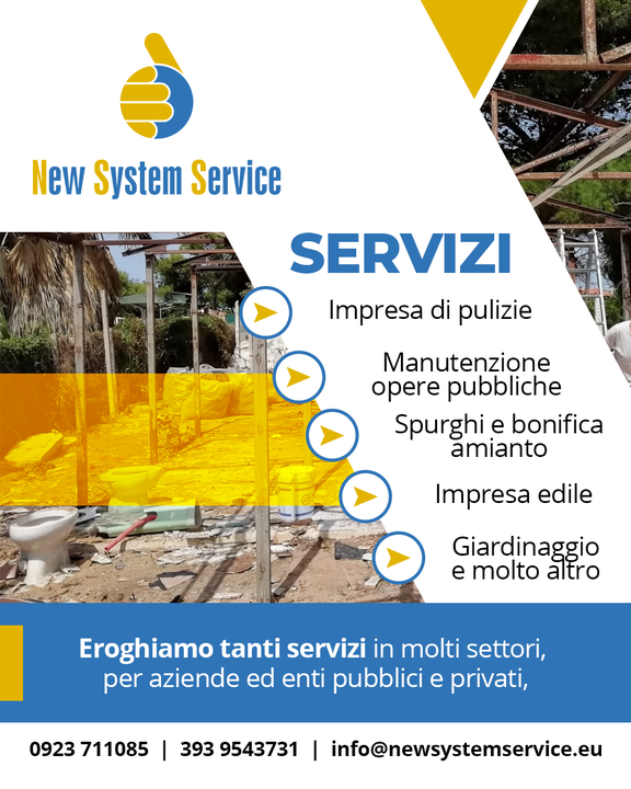 New System Service Srl sin dal 1998, con professionalità ed esperienza eroga tanti #servizi in diversi settori, per #aziende ed #entipubblici e #privati, che richiedono servizi di qualità.