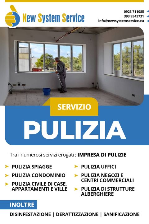 Tra i numerosi servizi erogati c'è anche il servizio di #PULIZIA per aziende e privati.