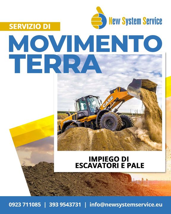 New System Service Sr esegue lavori di scavi e #movimento #terra.