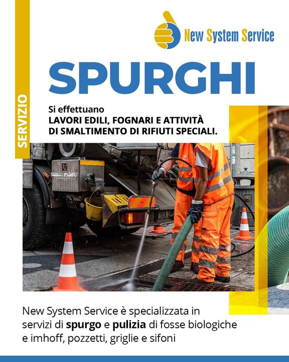 New System Service Srl offre servizi di #spurghi.