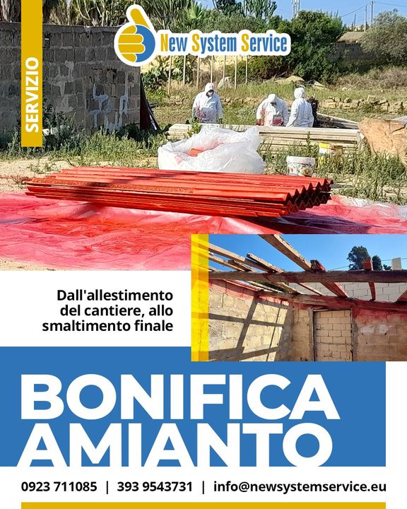 New System Service Srl grazie a #tecnici #qualificati fornisce servizi di #bonifica #amianto, dall'allestimento del cantiere allo smaltimento finale.