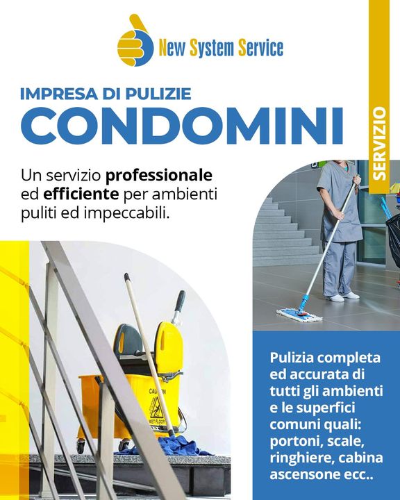 New System Service offre servizi di impresa di pulizie come la #pulizia di #condomini.