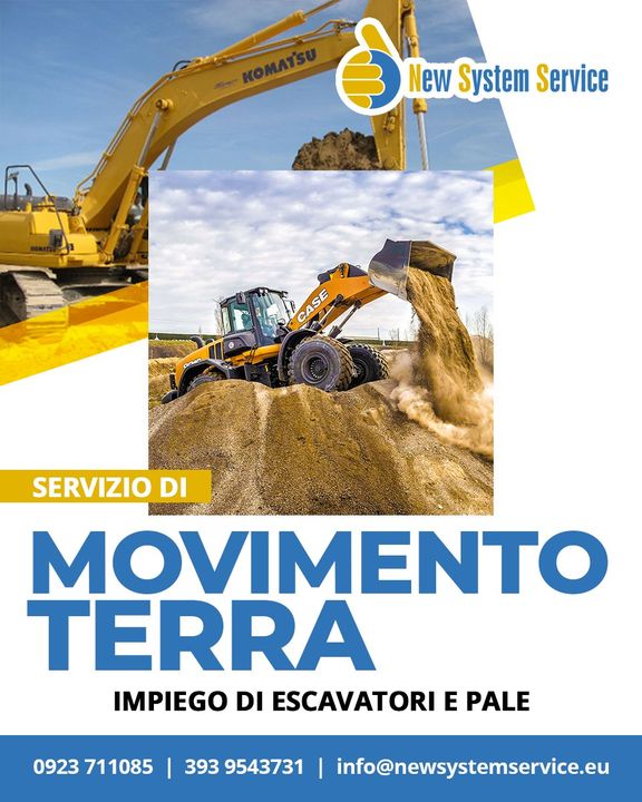 New System Service Sr esegue lavori di scavi e #movimento #terra.