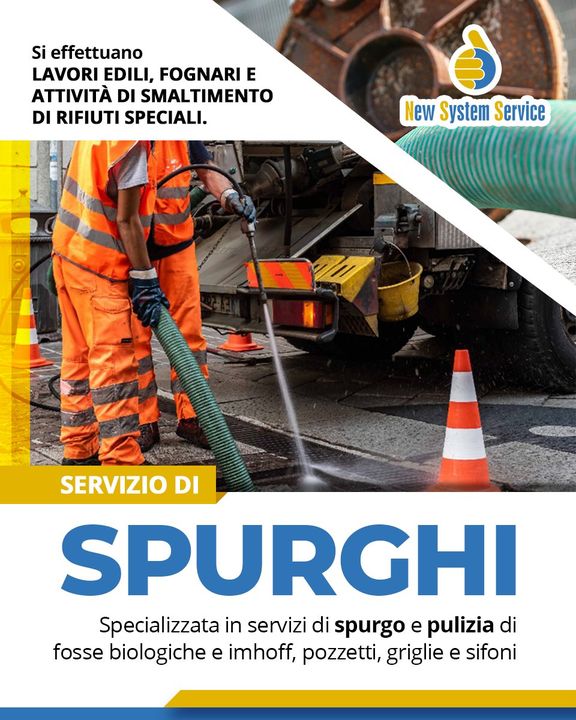 New System Service Srl offre servizi di #spurghi.