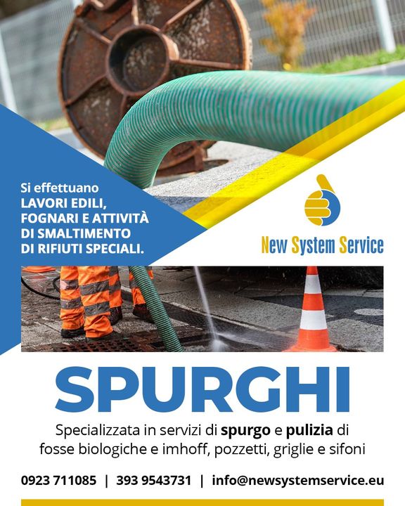New System Service Srl offre servizi di #spurghi.
