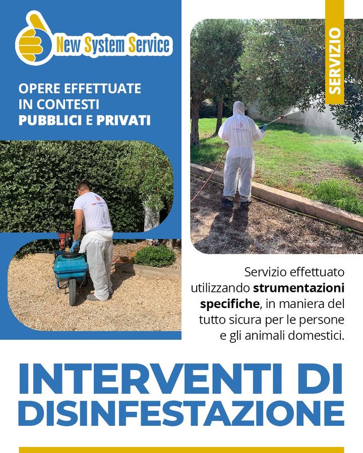 New System Service Srl esegue interventi di #disinfestazione di contesti