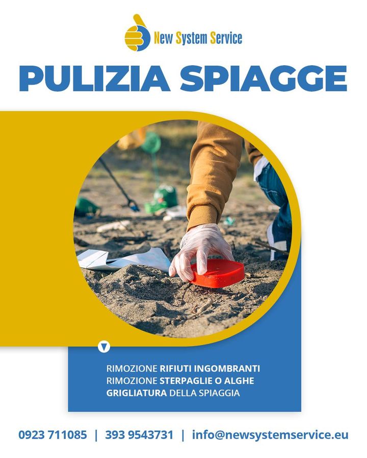 PULIZIA SPIAGGE 🏖

New System Service Srl offre servizi di impresa