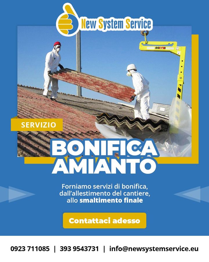 BONIFICA AMIANTO 👷

New System Service Srl offre servizi di #bonifica