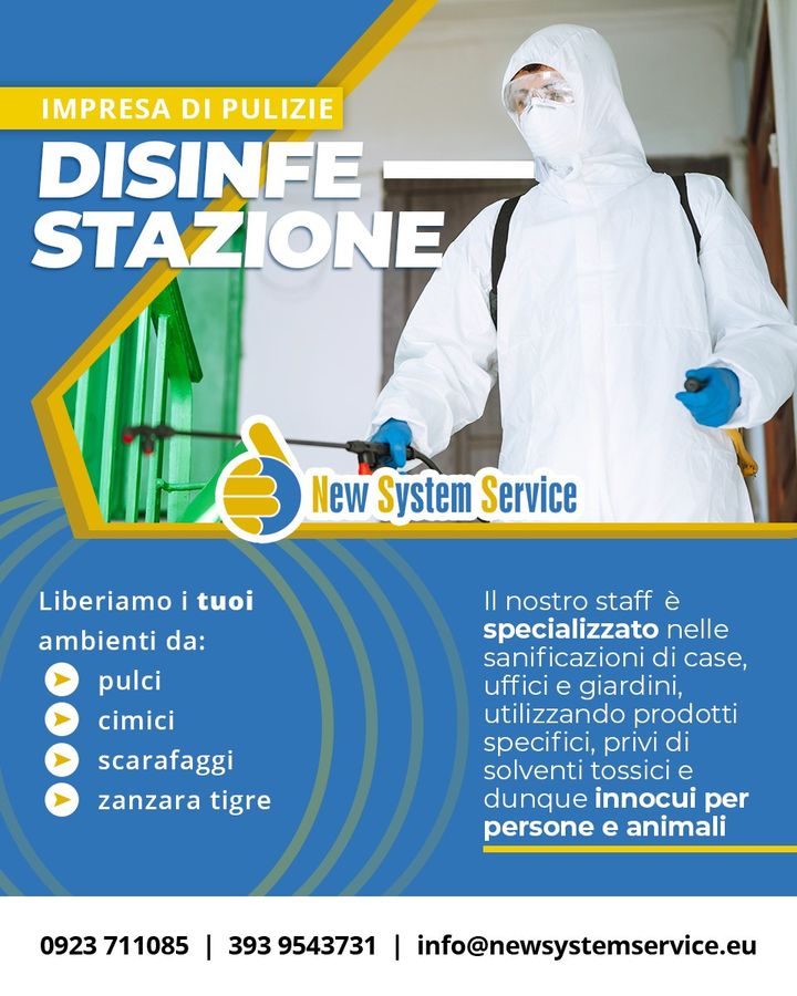 DISINFESTAZIONE 

New System Service Srl offre servizi di impresa di