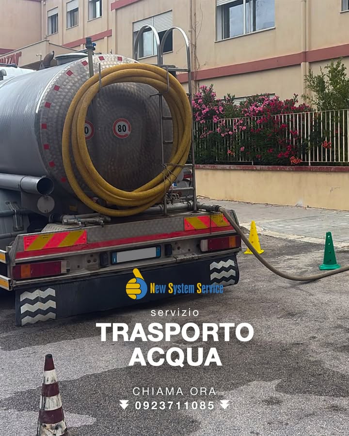 🚰 Acqua insufficiente?
Con il servizio di trasporto acqua, noi di
